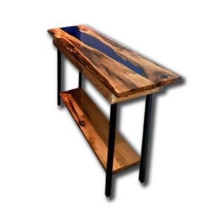 Blue Epoxy River Side Table