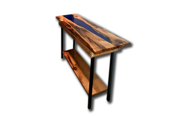 Blue Epoxy River Side Table